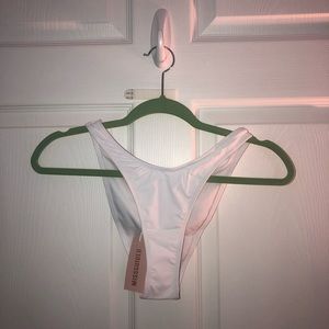 brand new missguided white high leg bikini bottom